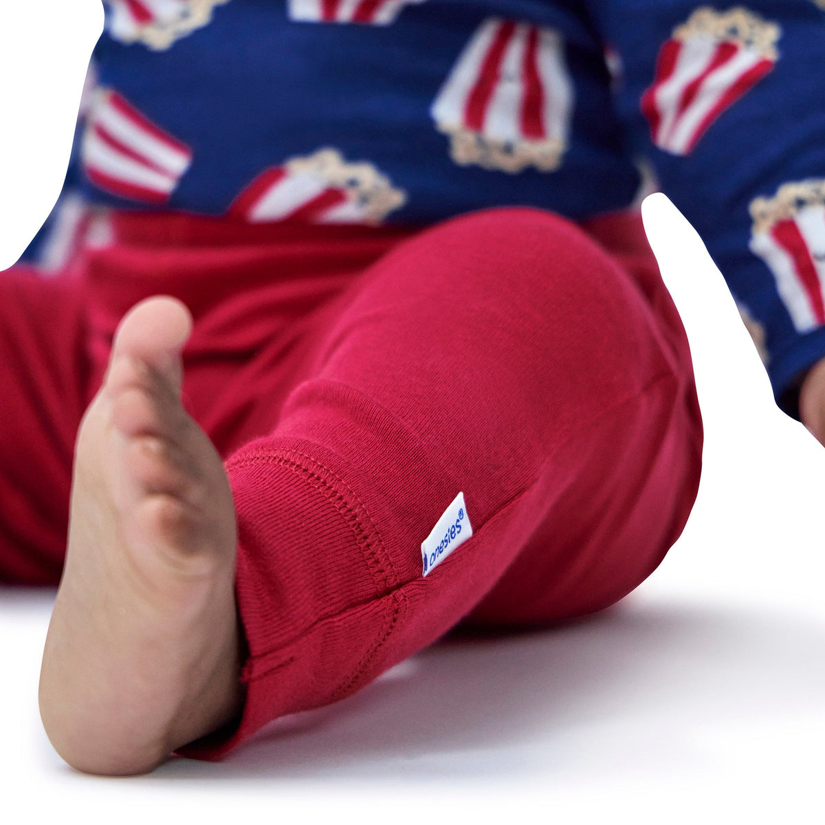 4-Piece Baby Boys Popcorn Day Onesies Bodysuits and Pants, view 5