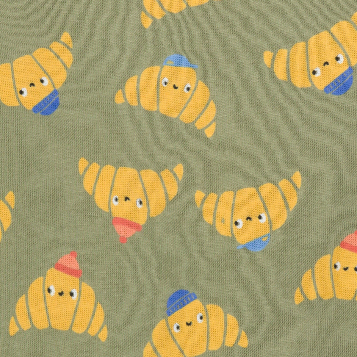 4-Piece Baby Boys Croissants Onesies Bodysuits and Pants, view 5
