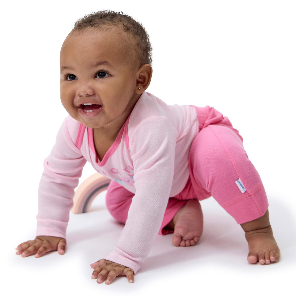 4-Piece Baby Girls Party Onesies Bodysuits and Pants, view 4