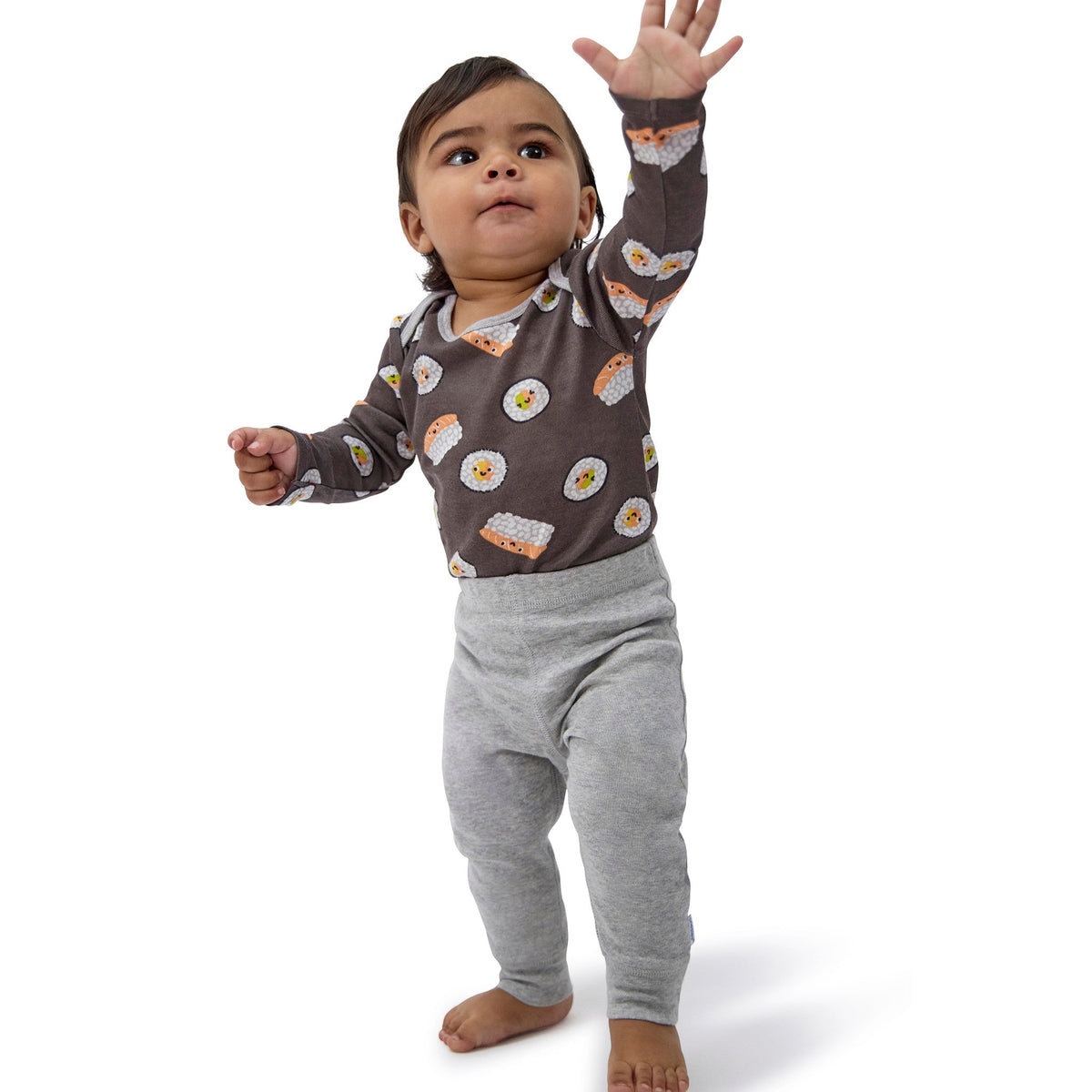 4-Piece Baby Neutral Miso Onesies Bodysuits and Pants, view 5