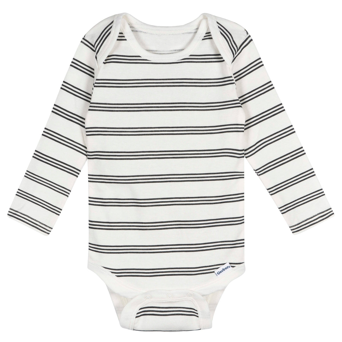 5-Pack Baby Boys Grey Heather Long Sleeve Bodysuits, view 5