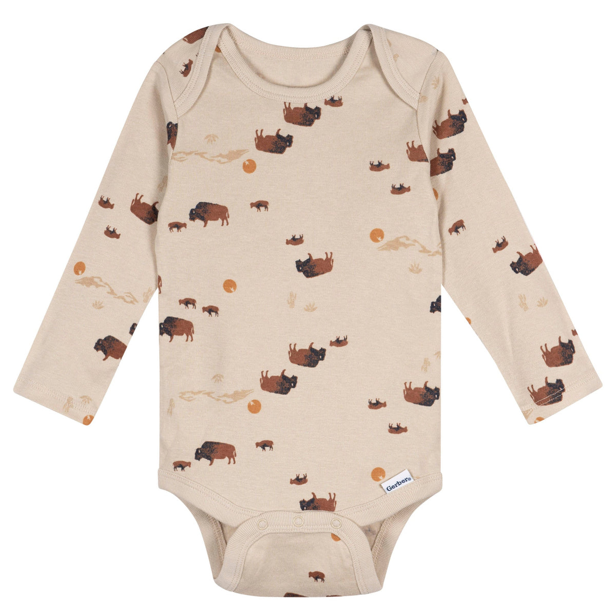 5-Pack Baby Boys Black Iris Long Sleeve Bodysuits, view 2