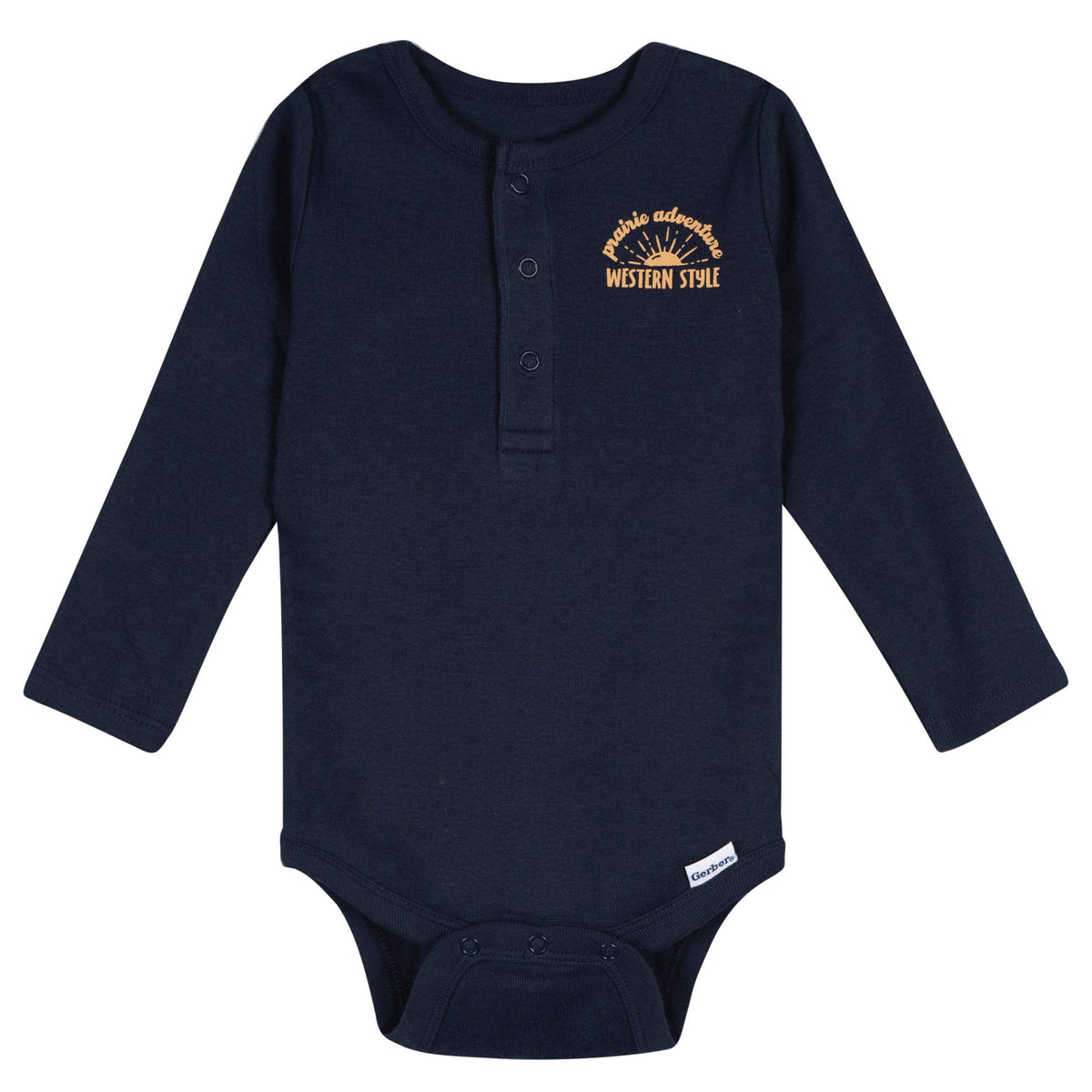 5-Pack Baby Boys Black Iris Long Sleeve Bodysuits, view 6