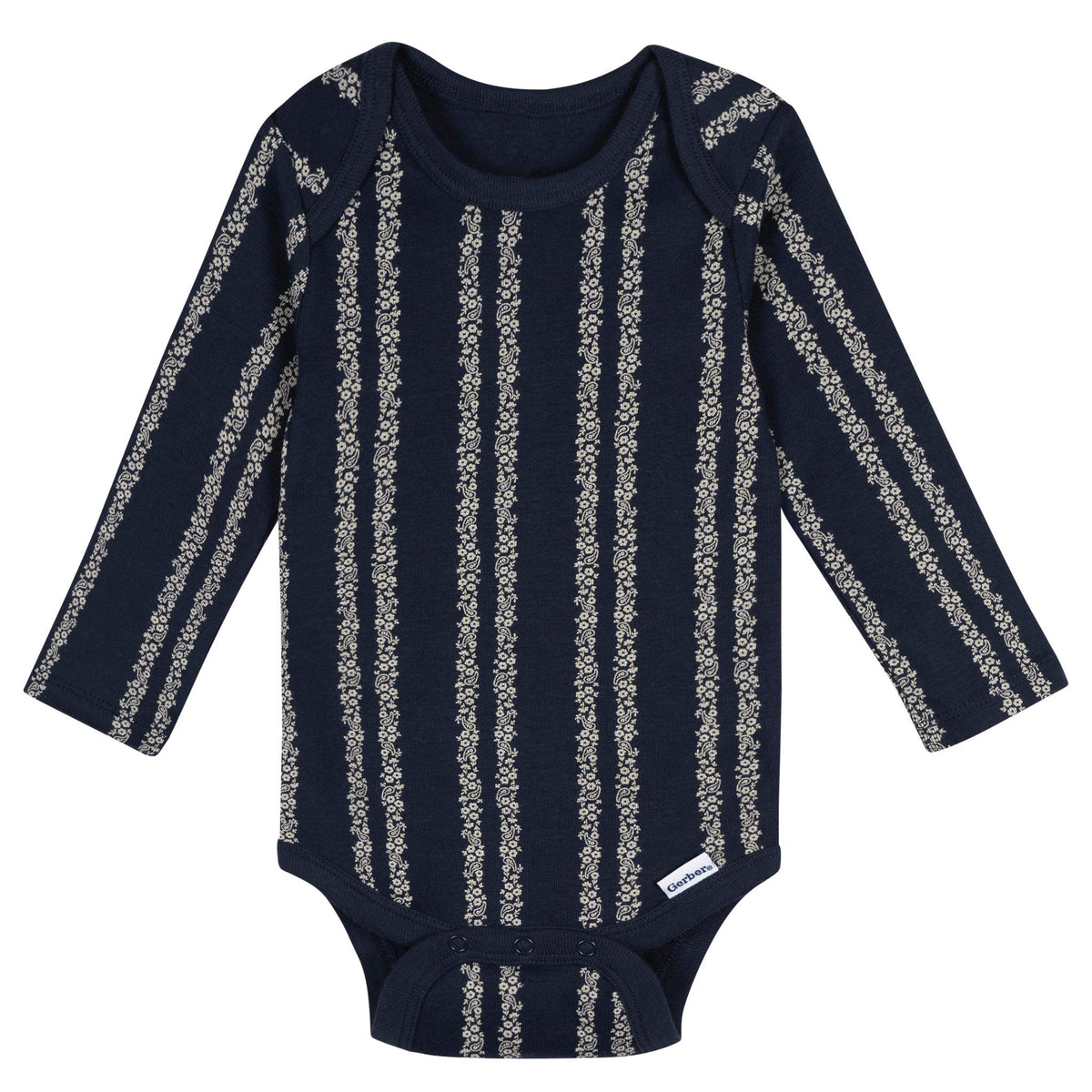 5-Pack Baby Girls Horses Long Sleeve Bodysuits, view 4