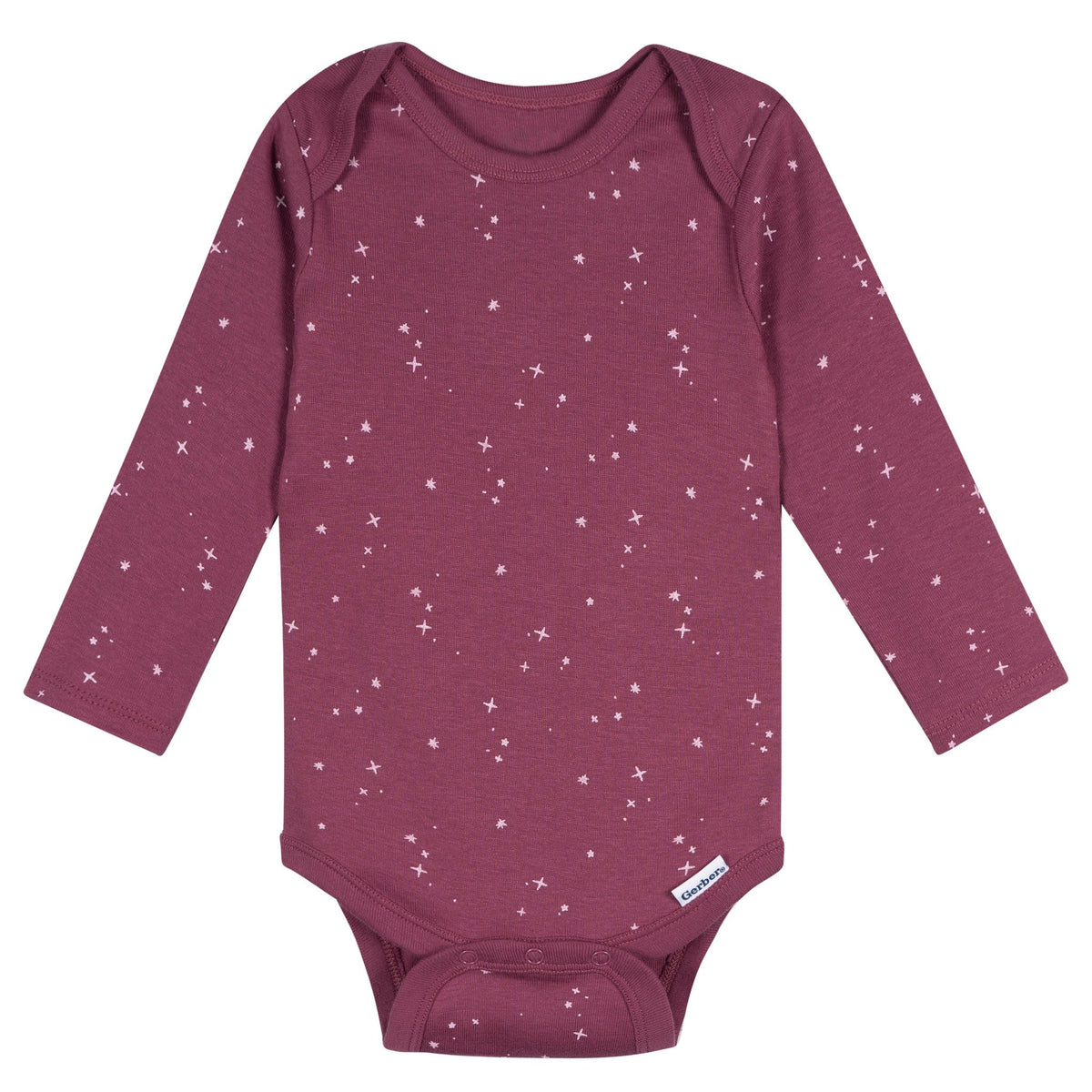 5-Pack Baby Girls Flowers Long Sleeve Bodysuits, view 6