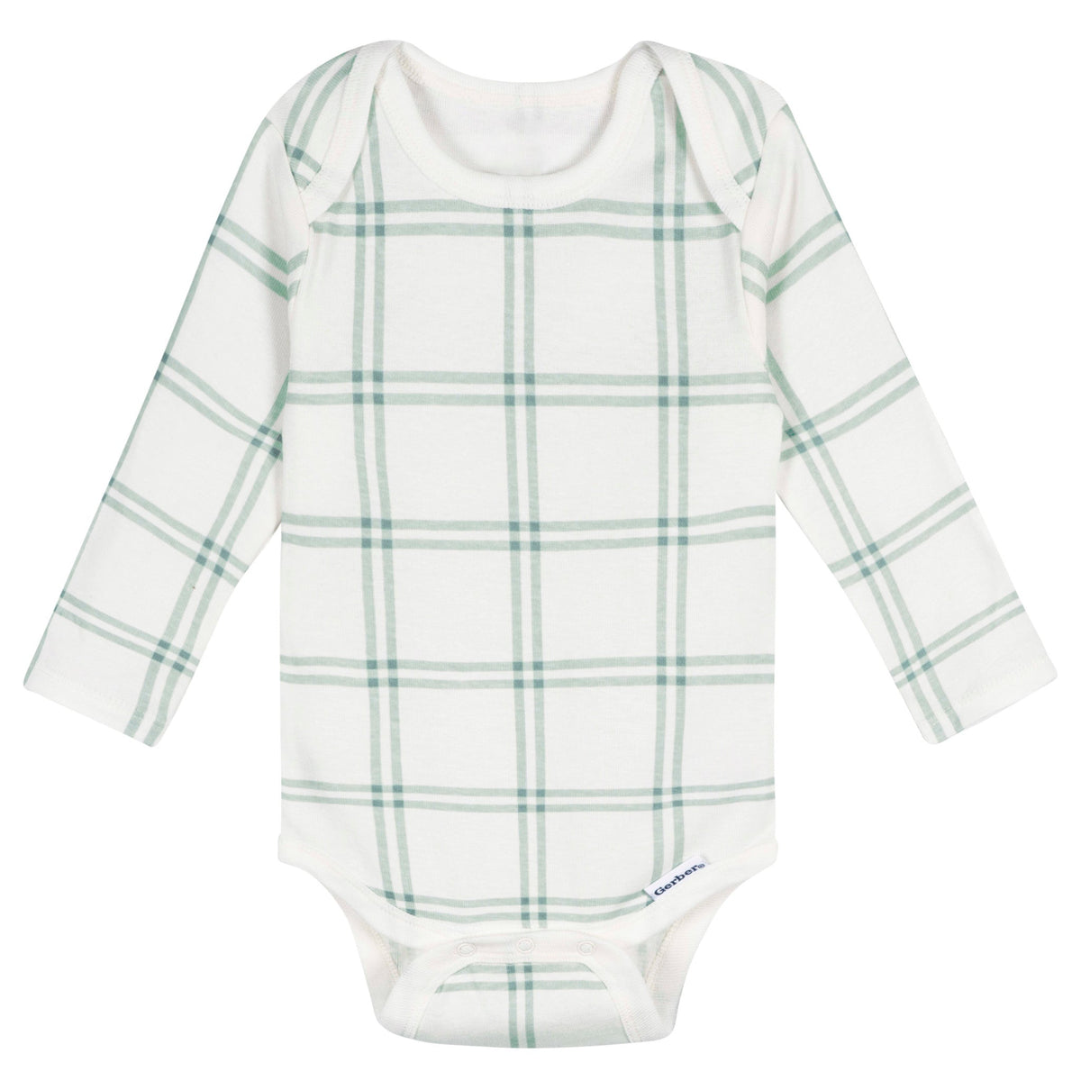 5-Pack Baby Neutral Green Heather Long Sleeve Bodysuits, view 2