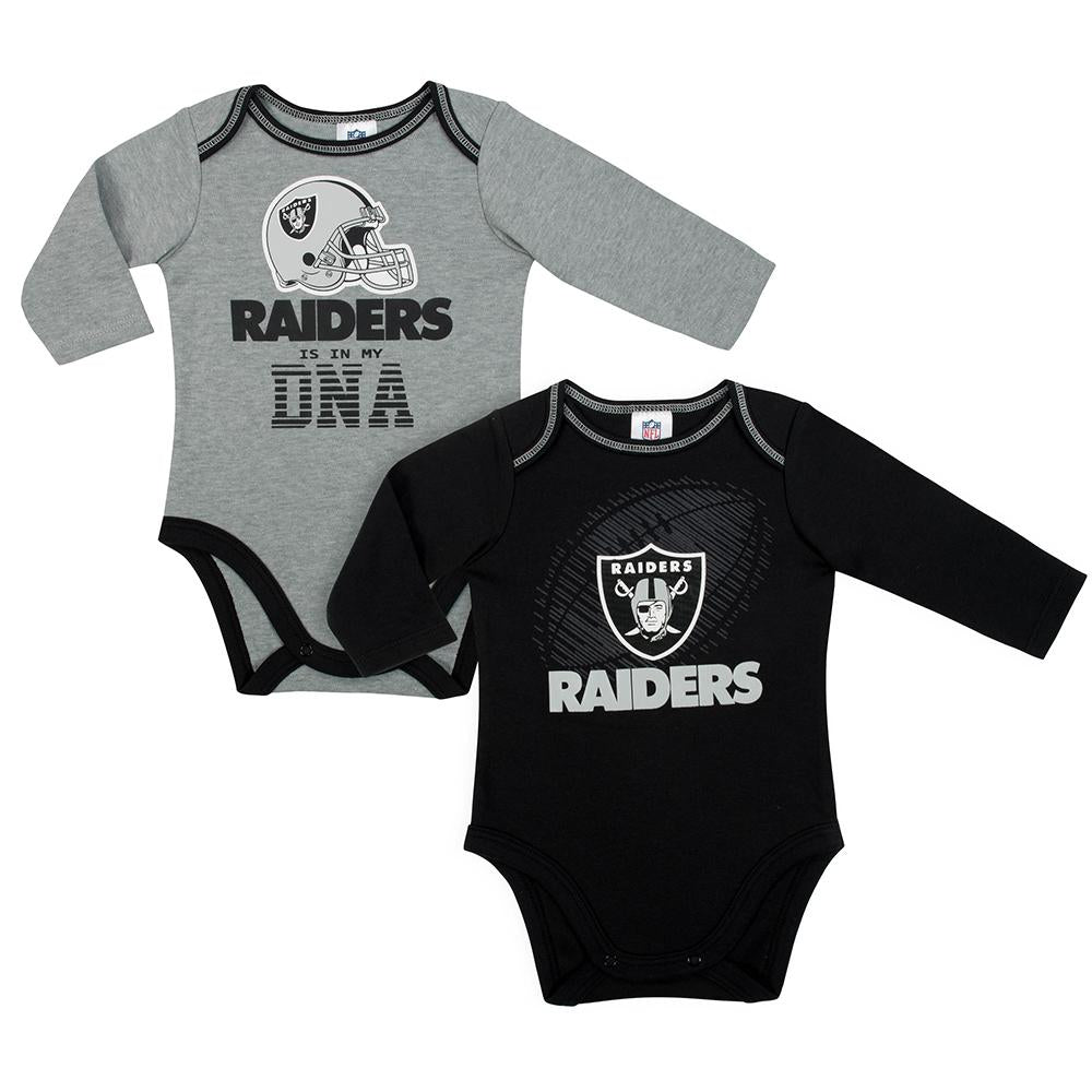 Raiders Baby Boys 2 Pack Long Sleeve Bodysuit