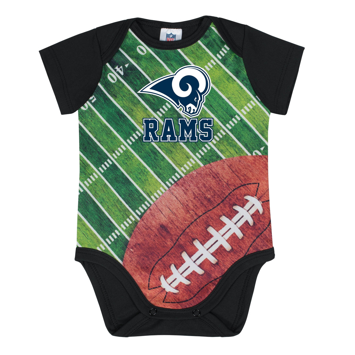 LA Rams Baby Boy Short Sleeve Bodysuit