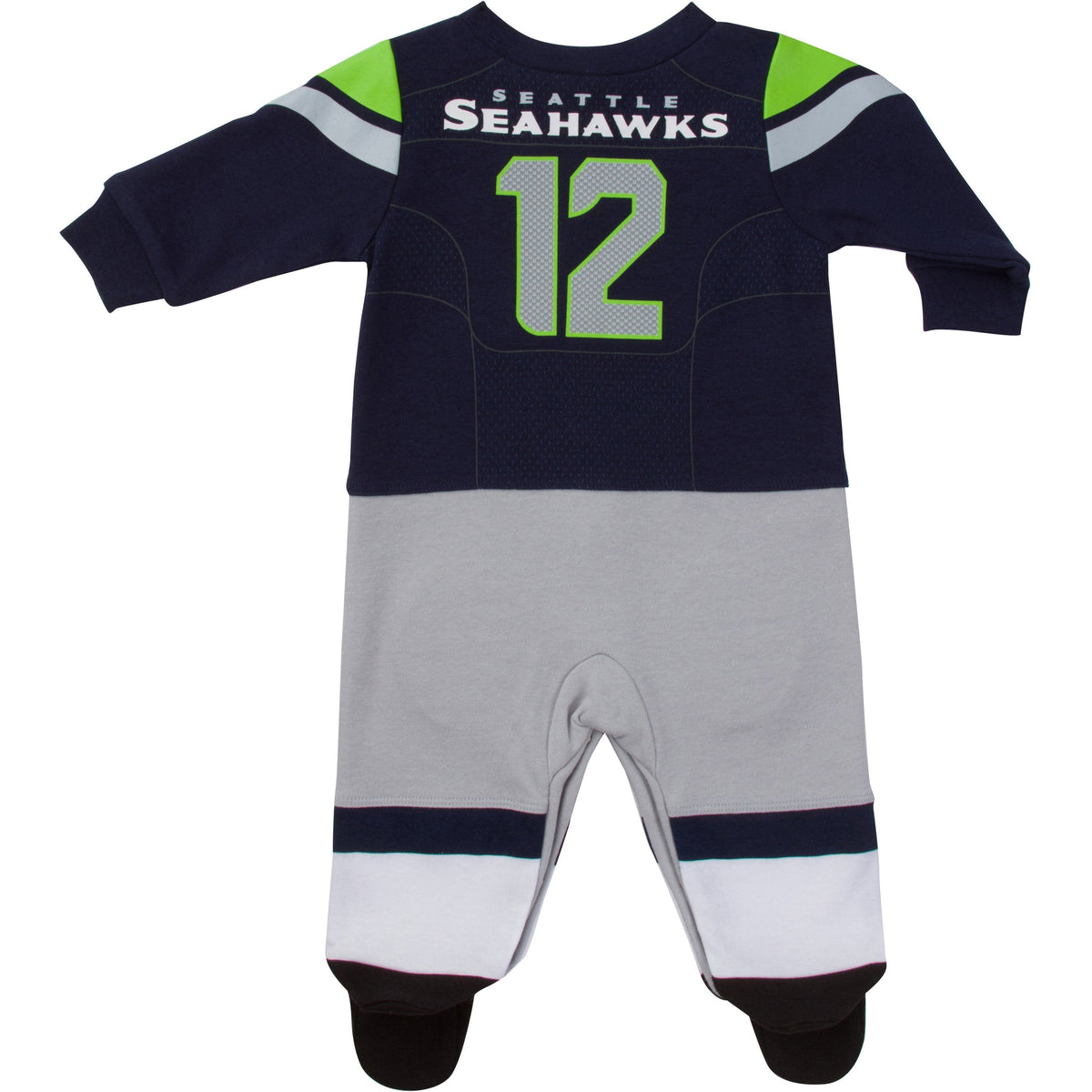 Seattle Seahawks Baby Boys Footed Footysuit, additional view 1