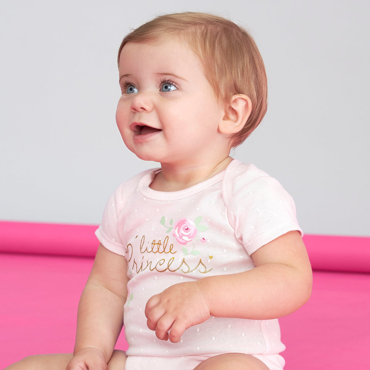 5-Pack Baby Girls Floral Short Sleeve Onesies Bodysuits, lifestyle photo 1