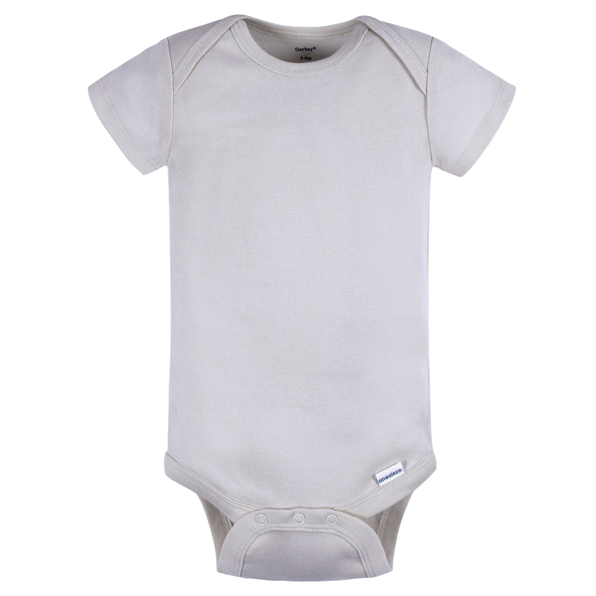 5-Pack Baby Neutral Grey/ Lt Grey Heather Short Sleeve Onesies Bodysuits, additional view 1
