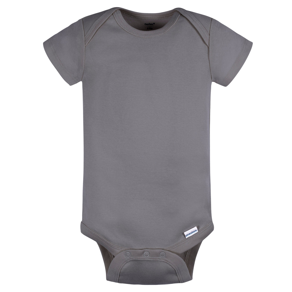 5-Pack Baby Neutral Grey/ Lt Grey Heather Short Sleeve Onesies Bodysuits, additional view 3