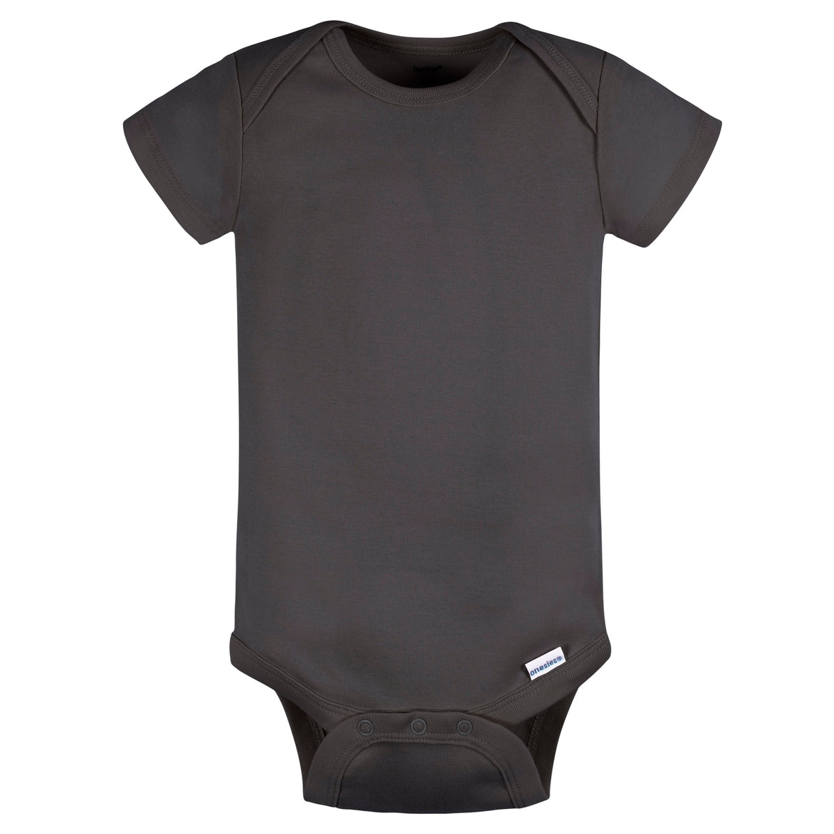 5-Pack Baby Neutral Grey/ Lt Grey Heather Short Sleeve Onesies Bodysuits, additional view 4