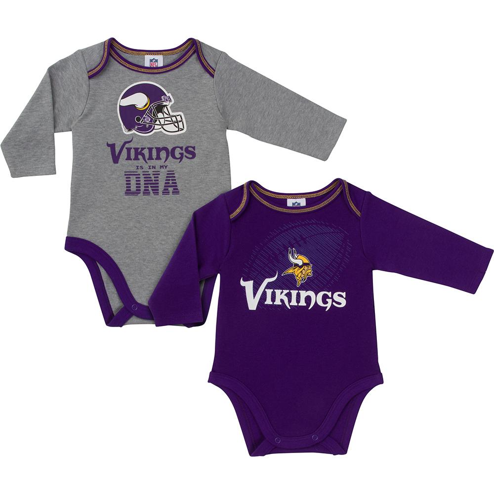 Vikings Baby Boys 2-Pack Long Sleeve Bodysuit