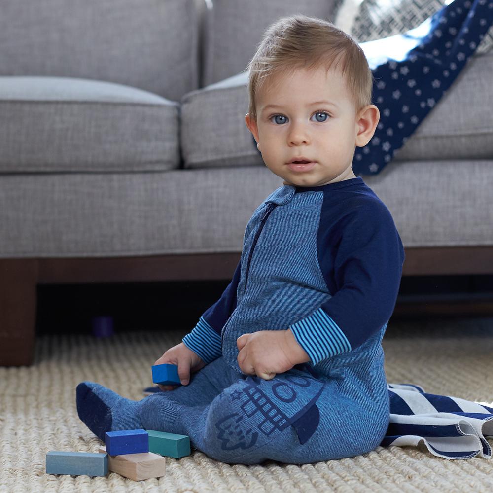 38-Piece Boys Rocket Organic Layette Gift Set, view 3
