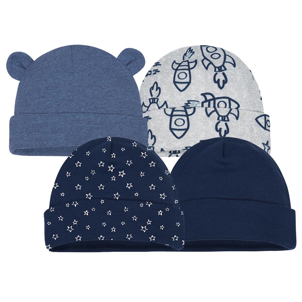 4-Pack Boys Organic Rocket Cap