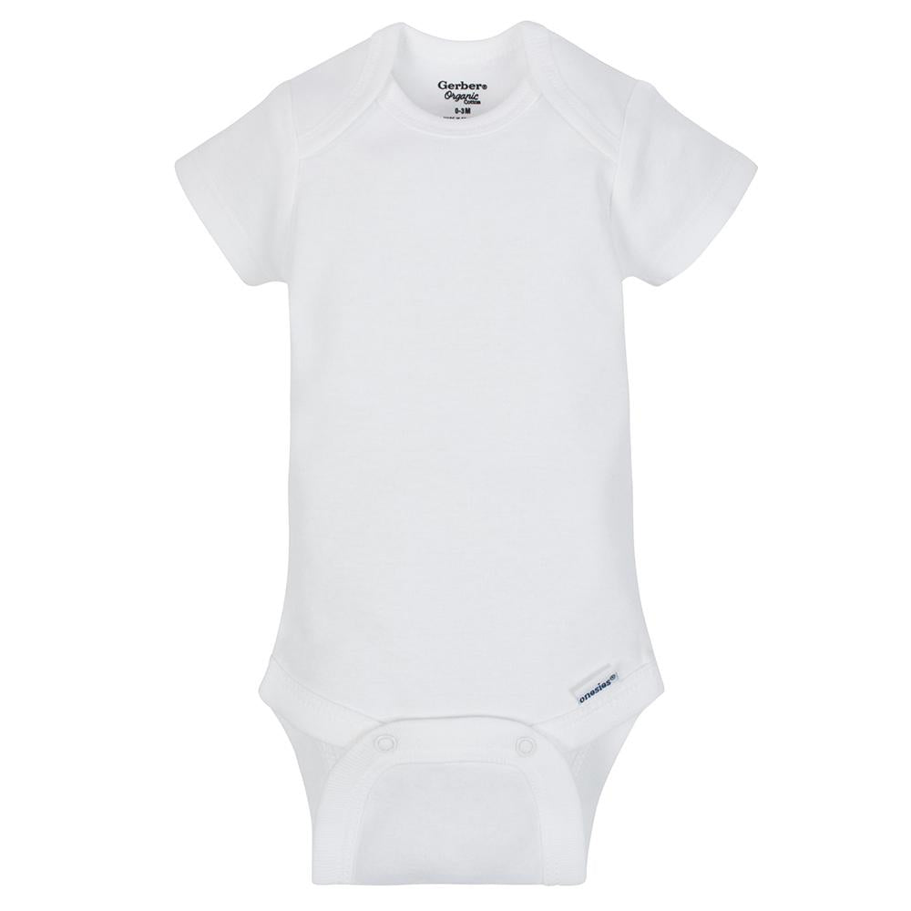 5-Pack Girls Organic Bunny Onesies Brand Short Sleeve Bodysuits, additional view 5