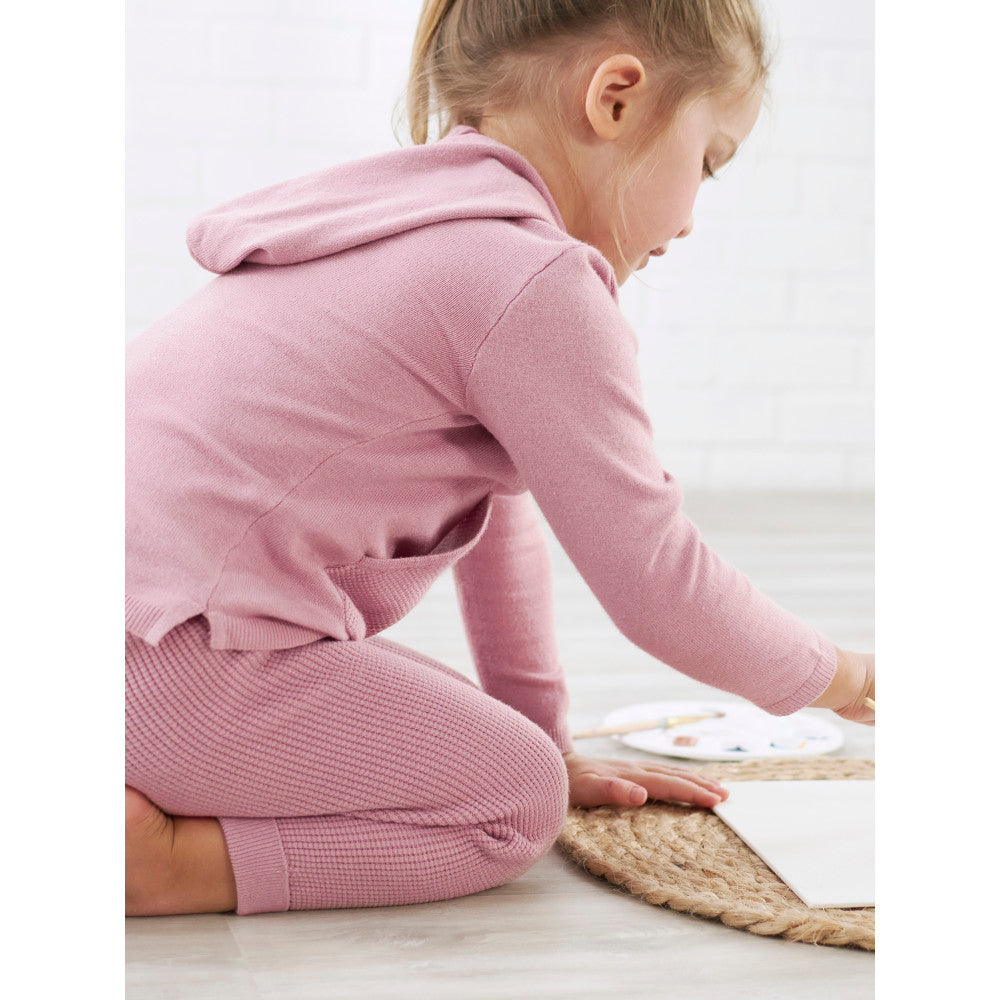 Modern Moments by Gerber Toddler Girls Zephyr Sweater Knit Hoodie, lifestyle photo 4