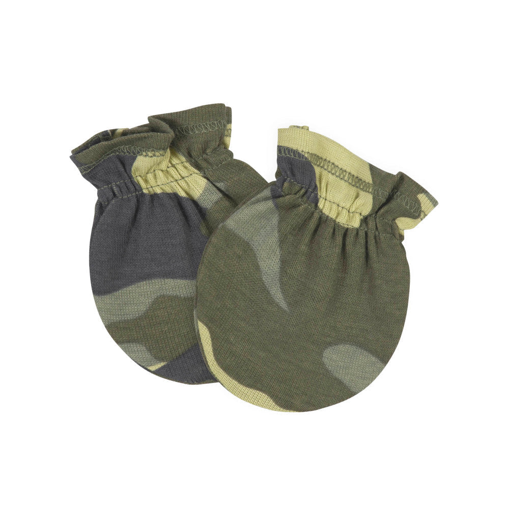 4-Pack Baby Boys Camo Dinosaur No Scratch Mittens, additional view 1