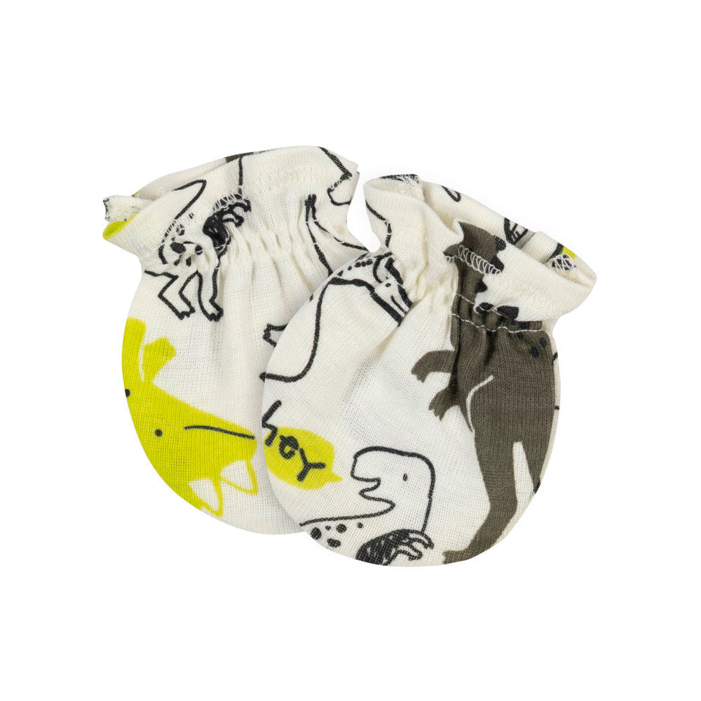 4-Pack Baby Boys Camo Dinosaur No Scratch Mittens, additional view 3