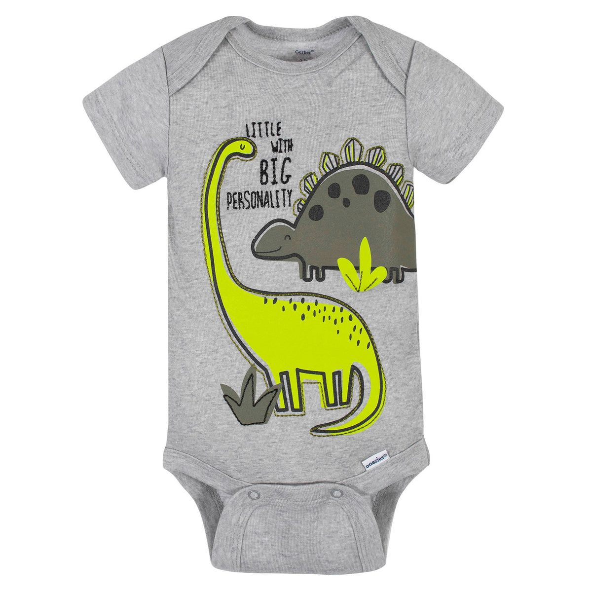 5-Pack Baby Boys Dino Short Sleeve Onesies Bodysuits, additional view 1