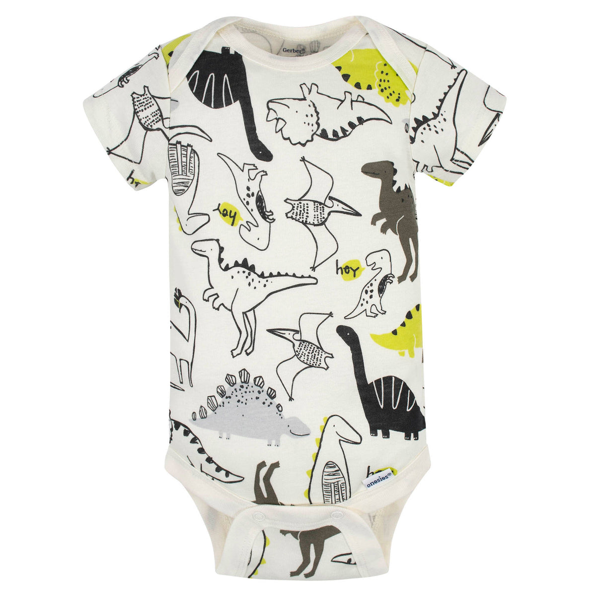 5-Pack Baby Boys Dino Short Sleeve Onesies Bodysuits, additional view 2