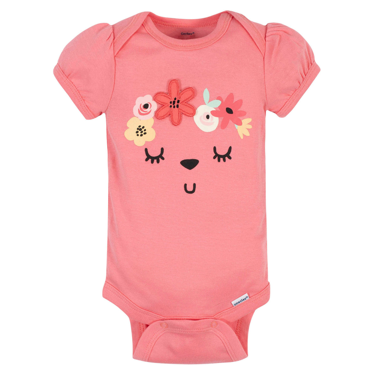 5-Pack Baby Girls Garden Floral Short Sleeve Onesies Bodysuits, additional view 1