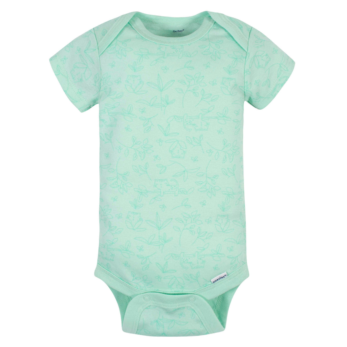 5-Pack Baby Girls Garden Floral Short Sleeve Onesies Bodysuits, additional view 5