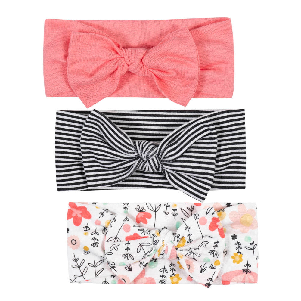 3-Pack Baby Girls Flower Garden Headbands
