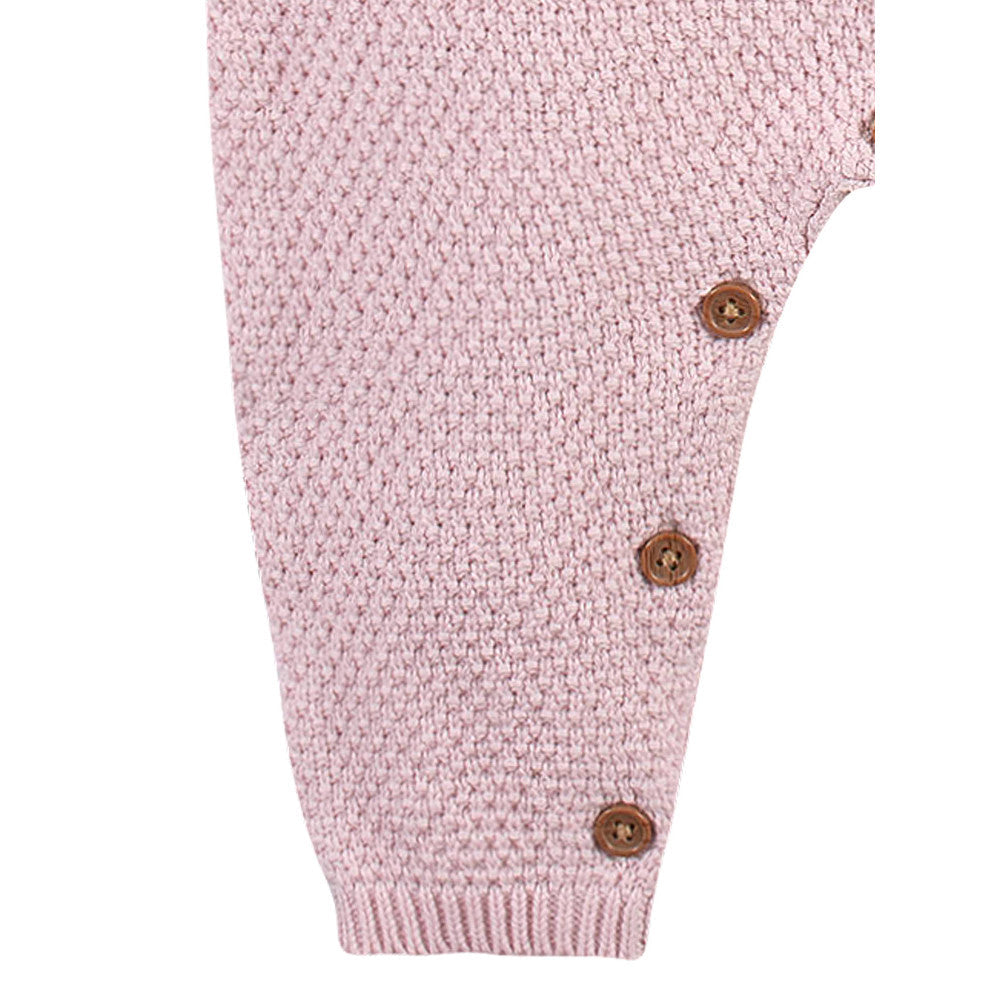 Modern Moments by Gerber Baby Girls Pink Romper, close-up detail 2