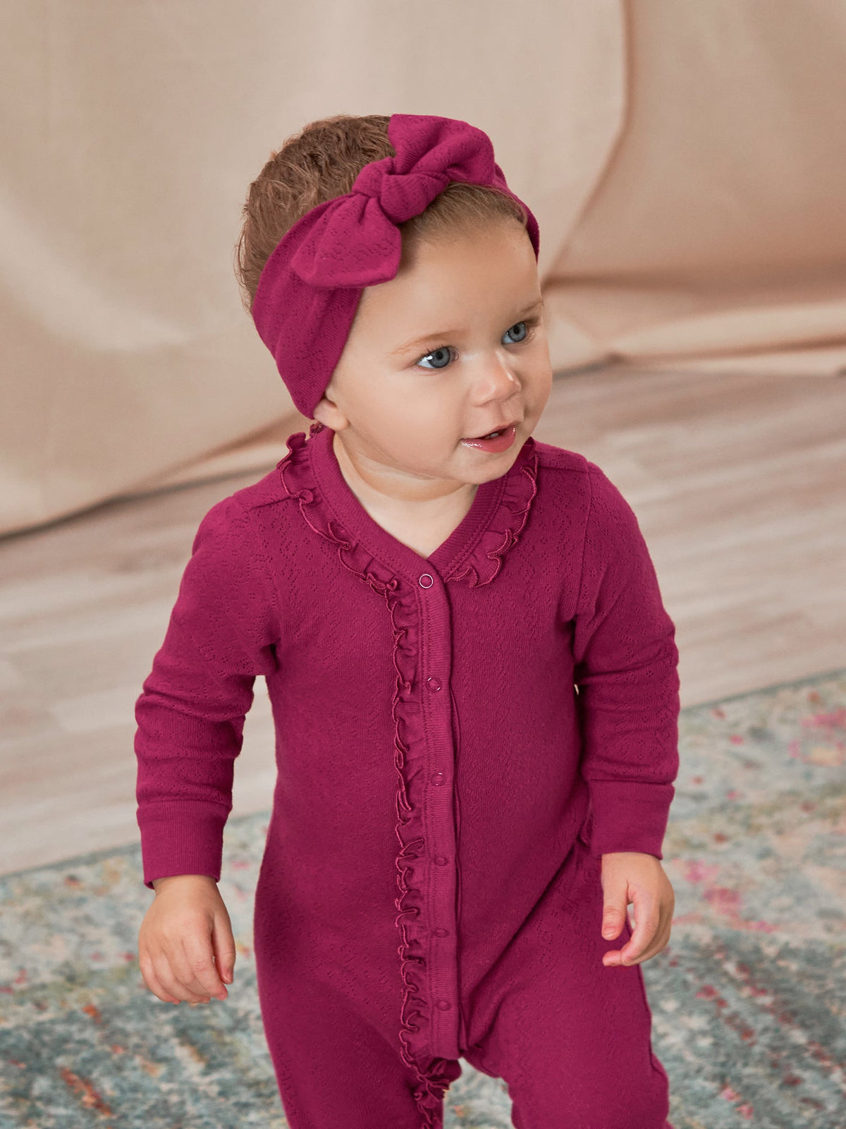 Baby Girls Wine Headband, lifestyle photo 2