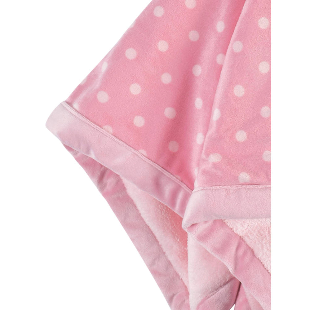 Modern Moments by Gerber Baby Girls Bear & Dots Oversized Security Blanket, close-up detail 2