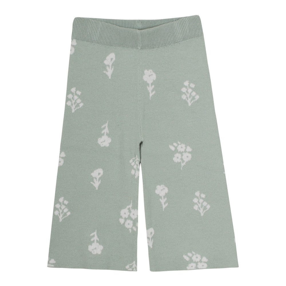 Modern Moments by Gerber 2-Piece Infant & Toddler Girls Sage Floral Sweater Knit Top & Pants Set, additional view 1