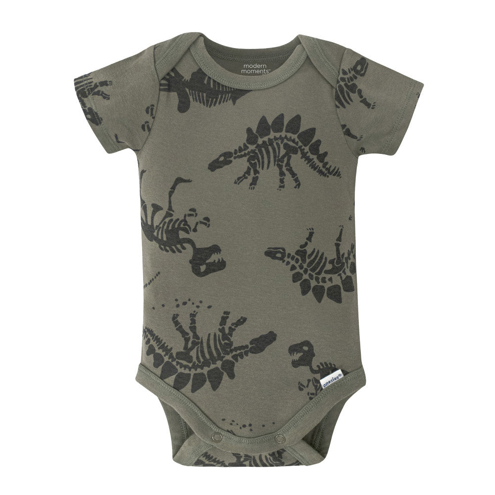 4-Pack Baby Boys Fossils Short Sleeve Onesies Bodysuits, additional view 4