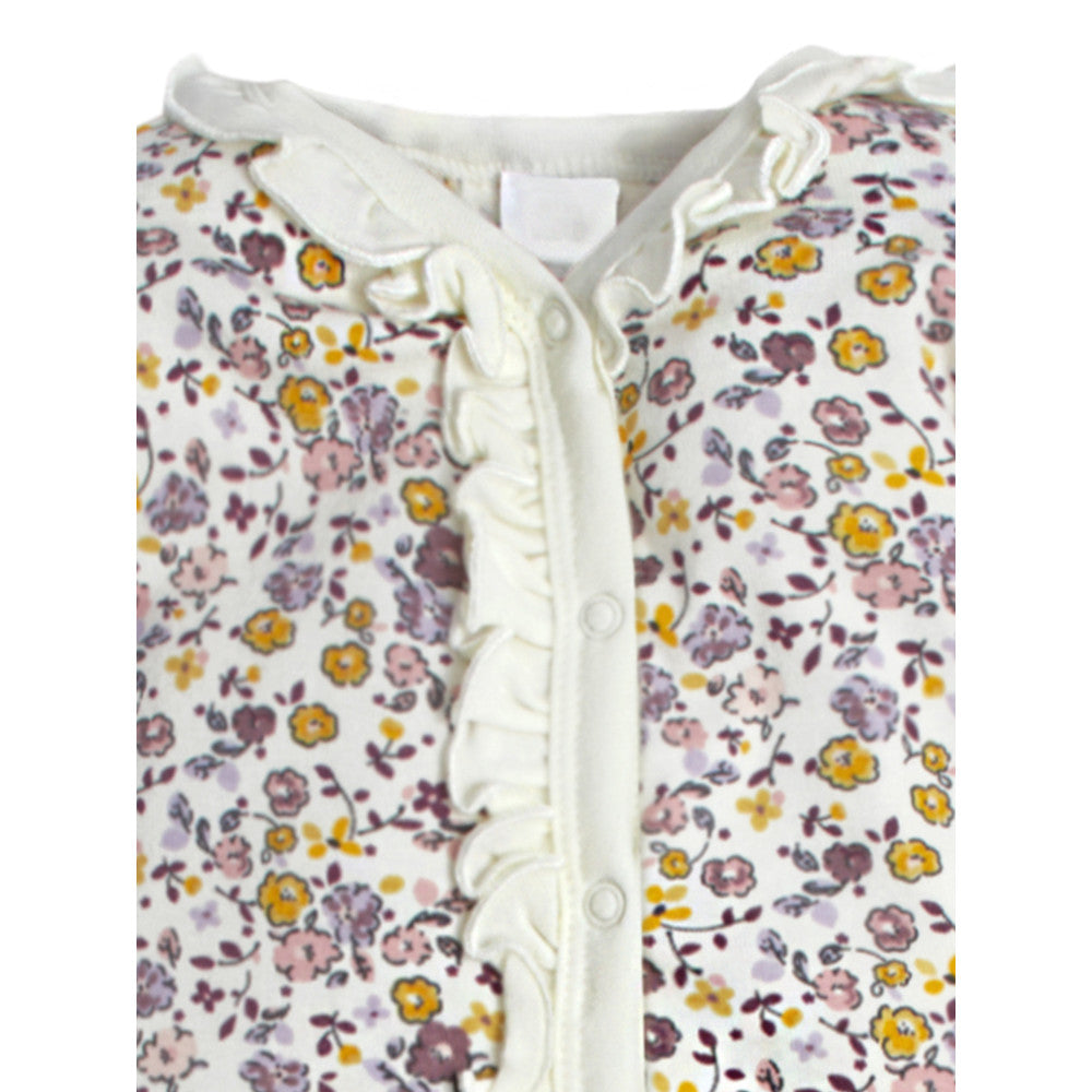 Modern Moments by Gerber Baby Girls Floral Coverall, close-up detail 1