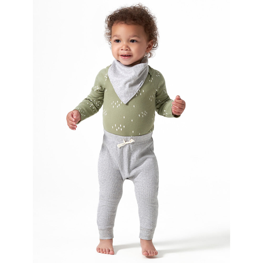 Modern Moments by Gerber Baby Boys Grey Bandana Bib, lifestyle photo 1