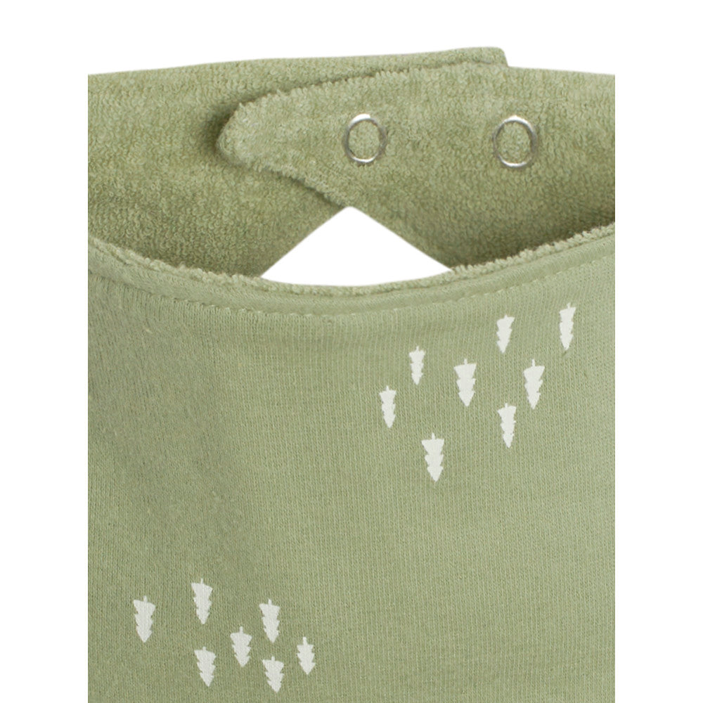 Modern Moments by Gerber Baby Boys Tree Bandana Bib, close-up detail 1