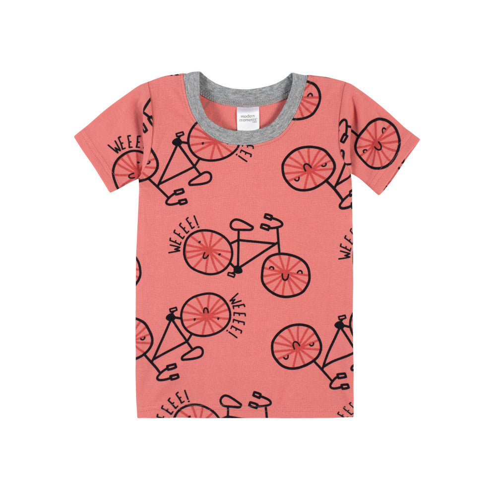 4-Piece Infant & Toddler Neutral Bike Snug Fit Pajamas, additional view 2