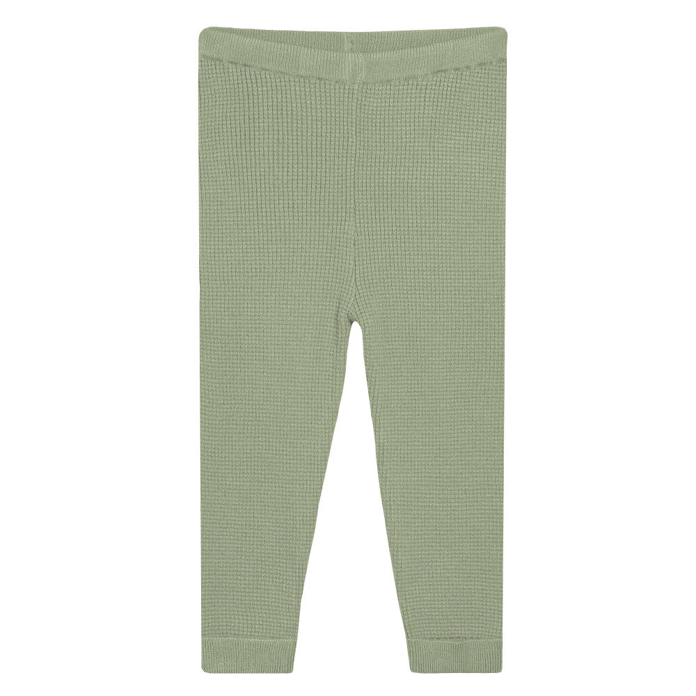 Modern Moments by Gerber 2-Piece Infant & Toddler Girls Green Waffle Sweater Knit Hooded Sweater & Legging Set, additional view 1