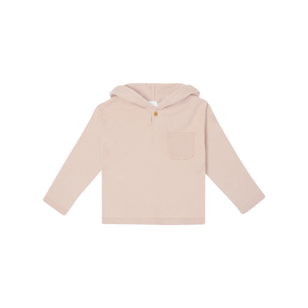 Modern Moments by Gerber 2-Piece Infant & Toddler Girls Pink Waffle Sweater Knit Hooded Sweater & Legging Set, additional view 2