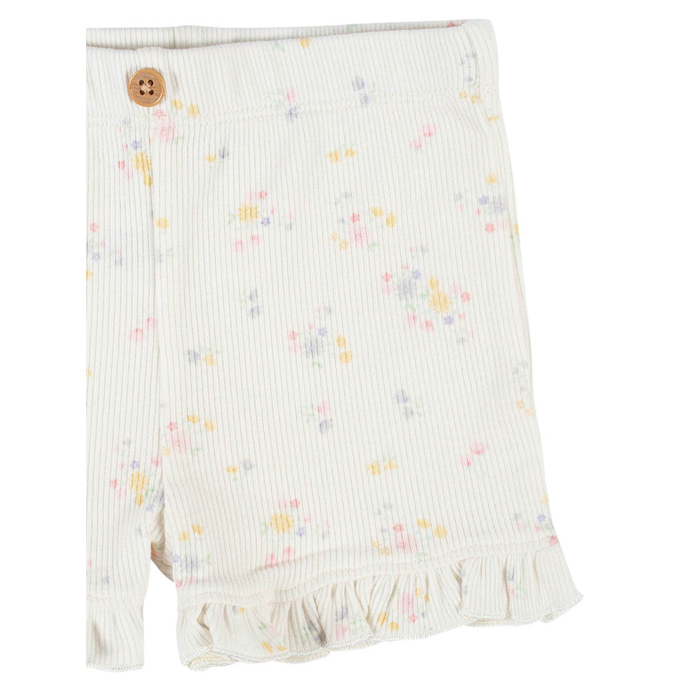 Modern Moments by Gerber 2-Pack Baby Girls Floral/Pink Shorts, close-up detail 2