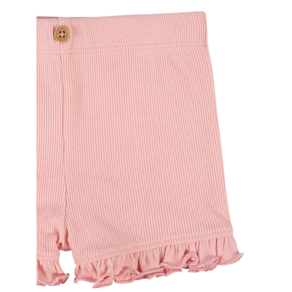 Modern Moments by Gerber 2-Pack Baby Girls Cherry/Pink Shorts, close-up detail 1