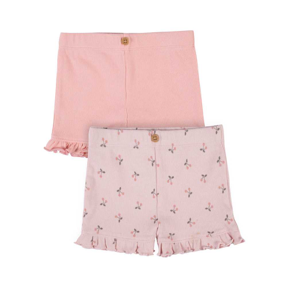 Modern Moments by Gerber 2-Pack Baby Girls Cherry/Pink Shorts