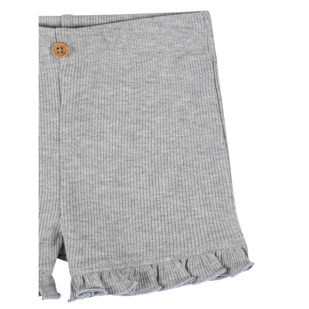 Modern Moments by Gerber 2-Pack Baby Girls Purple/Heather Shorts, close-up detail 1