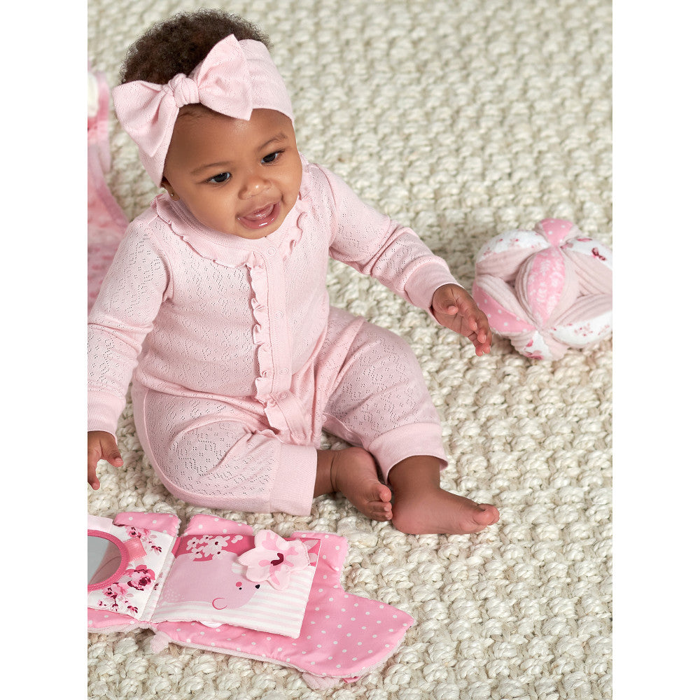 Modern Moments by Gerber Baby Girls Roses Sensory Ball, lifestyle photo 1