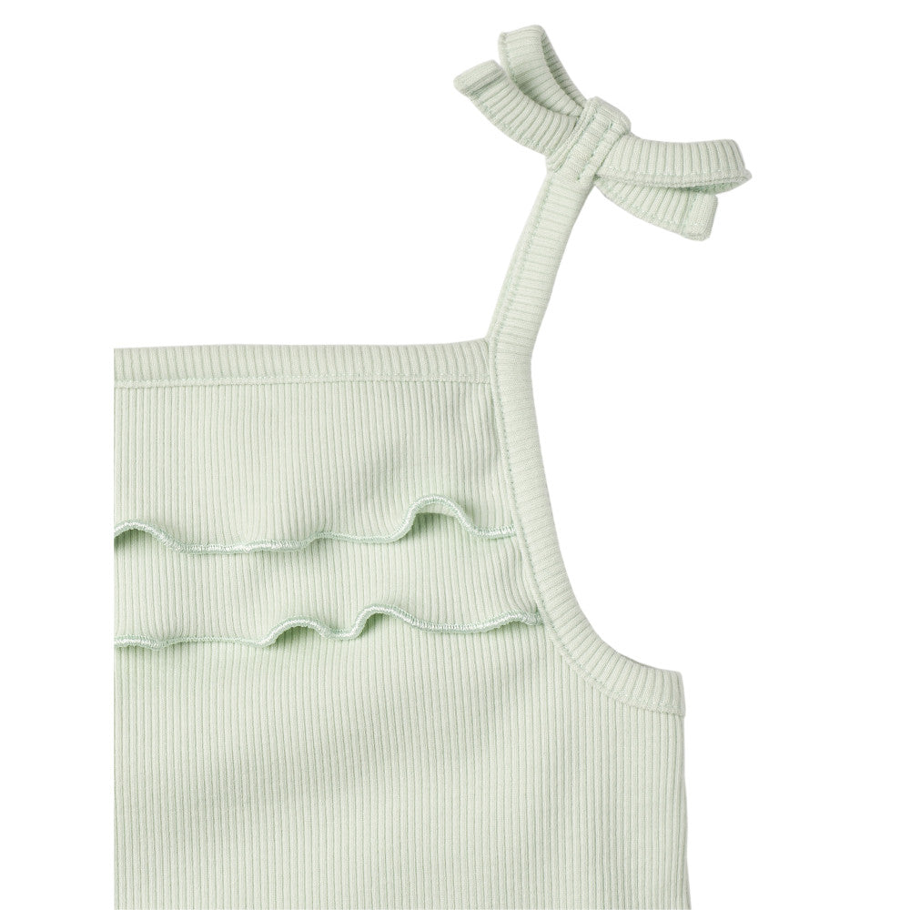 Modern Moments by Gerber 2-Pack Infant & Toddler Girls Green Tank Tops, close-up detail 5