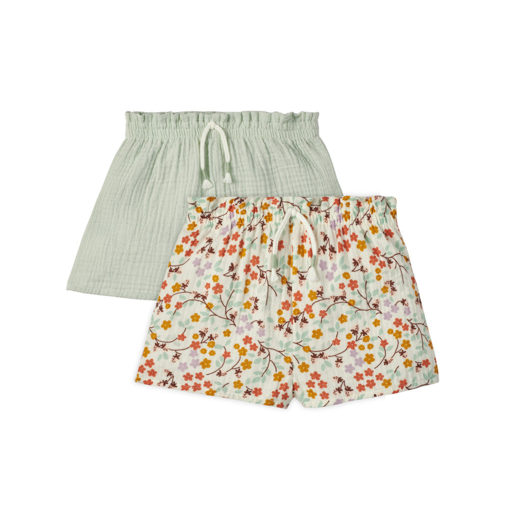 Modern Moments by Gerber 2-Pack Infant & Toddler Girls Aqua Shorts