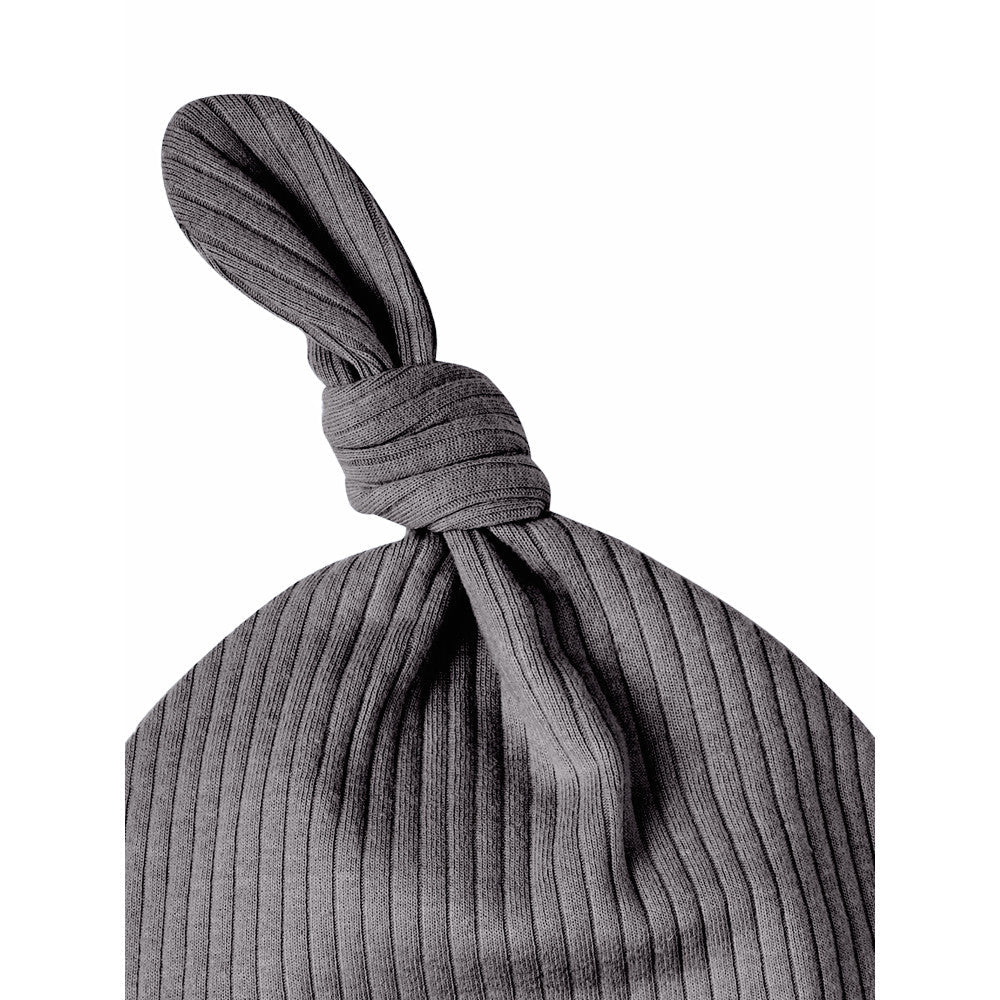 Baby Boys Dark Grey Cap, close-up detail 4