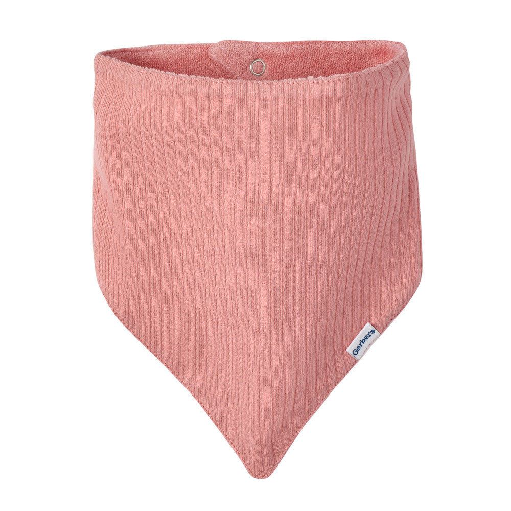 Modern Moments by Gerber Baby Girls Pink Bandana Bib, additional view 1