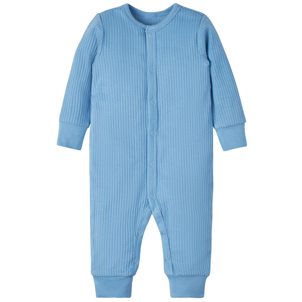 Baby Boys Blue Coverall, additional view 1